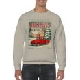 thumbnail image 2 of Vintage Holiday Red Truck Scene Men's Sweatshirt, 2 of 3