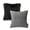 Black & Dark Gray, variant on Phantoscope Designer's Choice Decorative Throw Pillow Set, Fluffy Faux Fur & Quilted Velvet Bundle, for Sofa Couch Bedroom, 18" x 18", White Fur and Velvet, 2 Pack