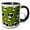 Black/White, variant on 3drose, Skull Pattern Toon Skull 2a on Olive, 11oz Two-tone Red Mug