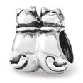 thumbnail image 1 of Reflection Beads QRS3507 Sterling Silver Reflections Twin Cats Bead, 1 of 1