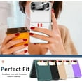 thumbnail image 7 of Compatible Samsung Galaxy Z Flip 4 5G Case with Credit Card Holder,Built in Camera Screen Protector PC+ PU Leather Card Slot Cover Flip Case for Galaxy Z Flip 4 Phone Case Women Cute Silver, 7 of 7
