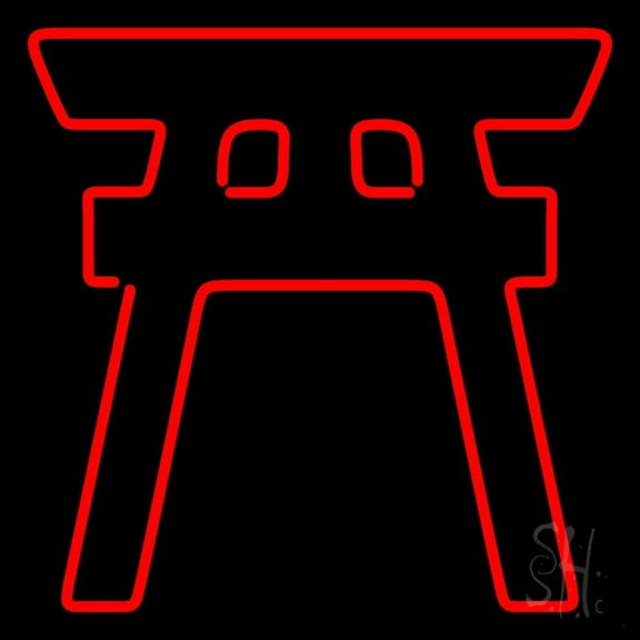 Shinto LED Neon Sign 16" Tall x 16" Wide - inches Black Square Cut Acrylic Backing, with Dimmer - Premium built indoor Sign for Home décor, Event, Religious place, Store interior, Office.