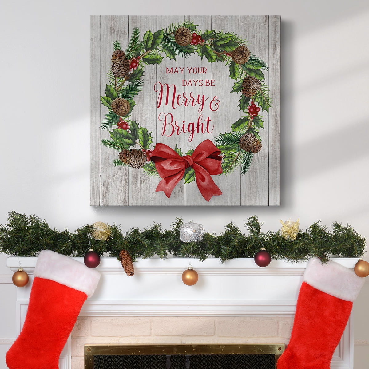 Christmas Wreath- Gallery Wrapped Canvas