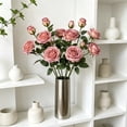 thumbnail image 4 of Artificial Rose Flowers for Decoration,20.47 Inch Long Stems Fake Flowers for Home Table Party Garden Shop Office Weding Pink, 4 of 6