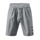 thumbnail image 4 of pstuiky Pantalones cortos casuales para hombre, Pantalones cortos de lino con cintura elástica y botones de color liso para hombre, versátiles y a la moda. Pantalones cortos cargo, 4 of 8