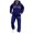 Dark Blue, variant on Long Sleeve Sets for Men 2 Piece Lounge Set Solid With Letter Printed Zipper Hooded Jackets and Wide Leg Pants Outfits Fall Winter Trendy Tracksuits 2025 2026 (S,Beige)