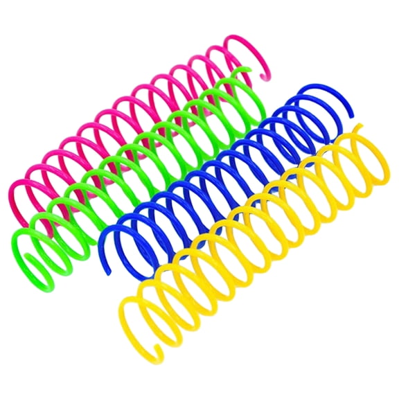 Plastic Spring Cat Toys, Denbek Spiral Springs for Indoor Cats to Swat, Bite, Hunt, Interactive Toys for Cats and Kittens