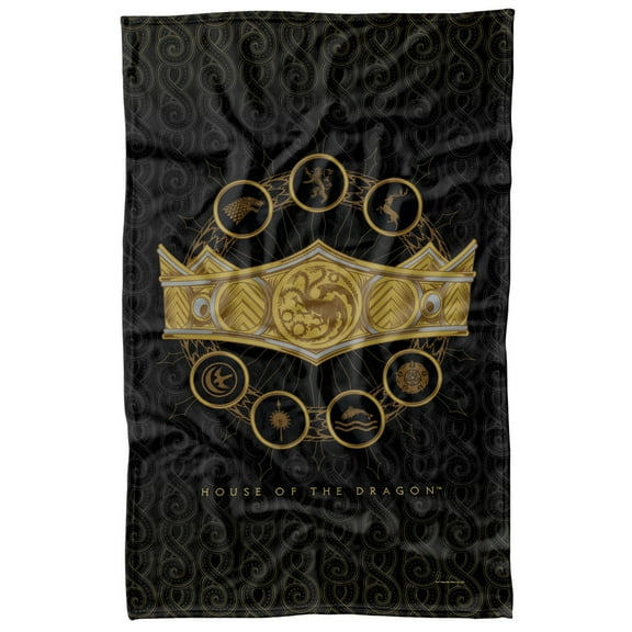 House of The Dragon Blanket, 36"x58" Dragon Crown Fleece Blanket