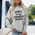 thumbnail image 2 of Arlun Dance Is My Favorite Season Sweatshirts Fashion Womens Loose Fit Long Sleeve Crewneck Pullovers Casual Basic Hoodless Tops for Dance Lover Gift Grey S, 2 of 4