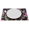 thumbnail image 4 of Cork Placemats Set of 12 for Dining Table, Table Placemats - Black Floral - Home Decor, 4 of 7