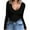 Black, variant on Womens V Neck Long Sleeve T Shirt Fitted Top for Women Low Cut Tight Shirts Going Out Casual Basic Fall Clothes