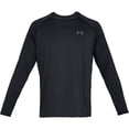 thumbnail image 2 of Camiseta Under Armour Tech 2.0 de manga larga para hombre negra, talla 3XL, 2 of 8