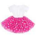 thumbnail image 4 of Toddler Kids Girls My 3rd Third Birthday Dress Cake Smash Outfit Three Years Old Party Cotton Short Sleeve Polka Dots Tutu Dress with Sequin Bowknot Headband Set Summer Clothes, 4 of 6