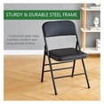 thumbnail image 5 of Drevy Pack of 2 (Fabric/Vinyl) Steel Frame Metal Foam Padded Folding Chairs (Black, Gray, White) (2-Pack - Fabric White), 5 of 6