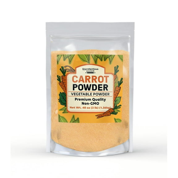 Unpretentious Carrot Powder, 3lb, Beta-Carotene, Bulk Size, Cooking and Baking