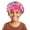 Hot Pink, variant on Kids Reversible Silk Satin Bonnet Wide Elastic Band Perfect for Curly Hair And Sleep, Beige