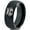 Black Dome Tungsten, variant on Tungsten North American Racoon Coon Band Ring 8mm Men Women Comfort Fit Blue Flat Cut Brushed Gray Polished