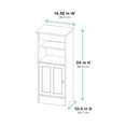 White Bathroom Linen Stand with 4 Shelves, Zenna Home