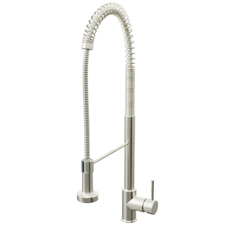 Novatto NKF-H07BN Dual Action Commercial Style Pullout Kitchen Faucet Brushed Nickel