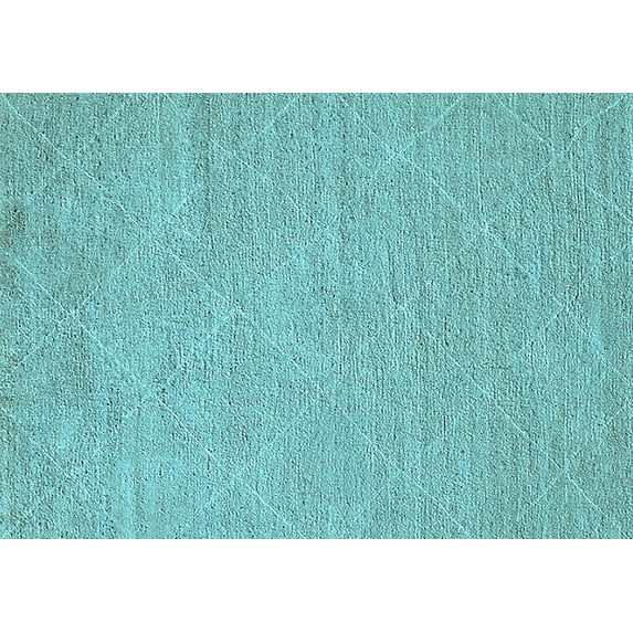 Ahgly Company Indoor Rectangle Solid Light Blue Modern Area Rugs, 2' x 4'