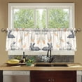 thumbnail image 4 of Yayeee Kitchen Curtains Tier Set of 2 Light Filtering 57"x24" Over Sink Window Panels, Adorable Bunnies, 4 of 7