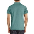 thumbnail image 3 of Mens T-shirts Male Summer And Spring Solid Color Lapel Short Sleeve Button Neck Striped Oversized Shirt Top Mens Summer Shirt Athletic V Neck Shirts Men Long Sleeve Fitted Athletic Clothe Mint Green L, 3 of 5