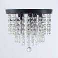 thumbnail image 5 of Aiwen 5 Lights Modern Chandelier Light Fixture Crystal Stylish Flush Mount Ceiling Lamp Black, 5 of 9