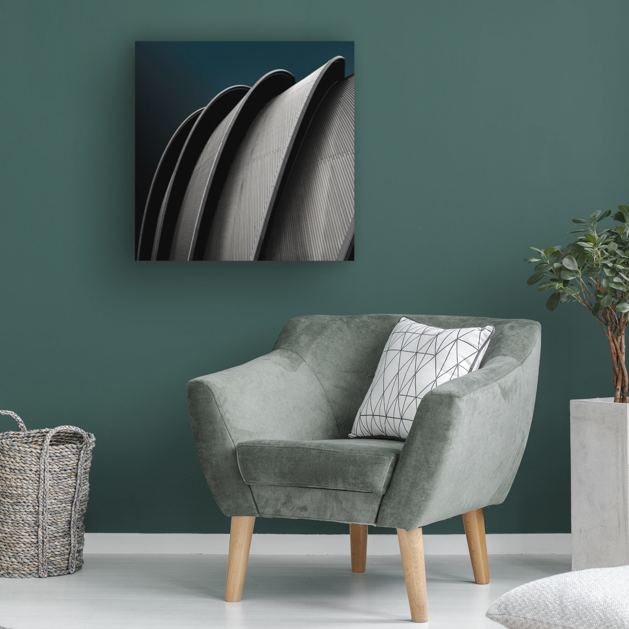 Canvas Wall Art - Inge Schuster 'Glasgow Building' Wall Art for Living Room, Bedroom, or Office D?cor by Trademark Fine Art - 24 x 24 Inches