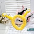 thumbnail image 2 of Yokua Women Wash Face Plush Headband Funny Cartoon Snail Antenna Eyes Elastic Hair Band Candy Color Makeup Turban Bandana, 2 of 18