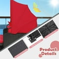 thumbnail image 4 of Pemberly Row Patio Rattan Daybed Lounge Retractable Top Canopy Red, 4 of 8