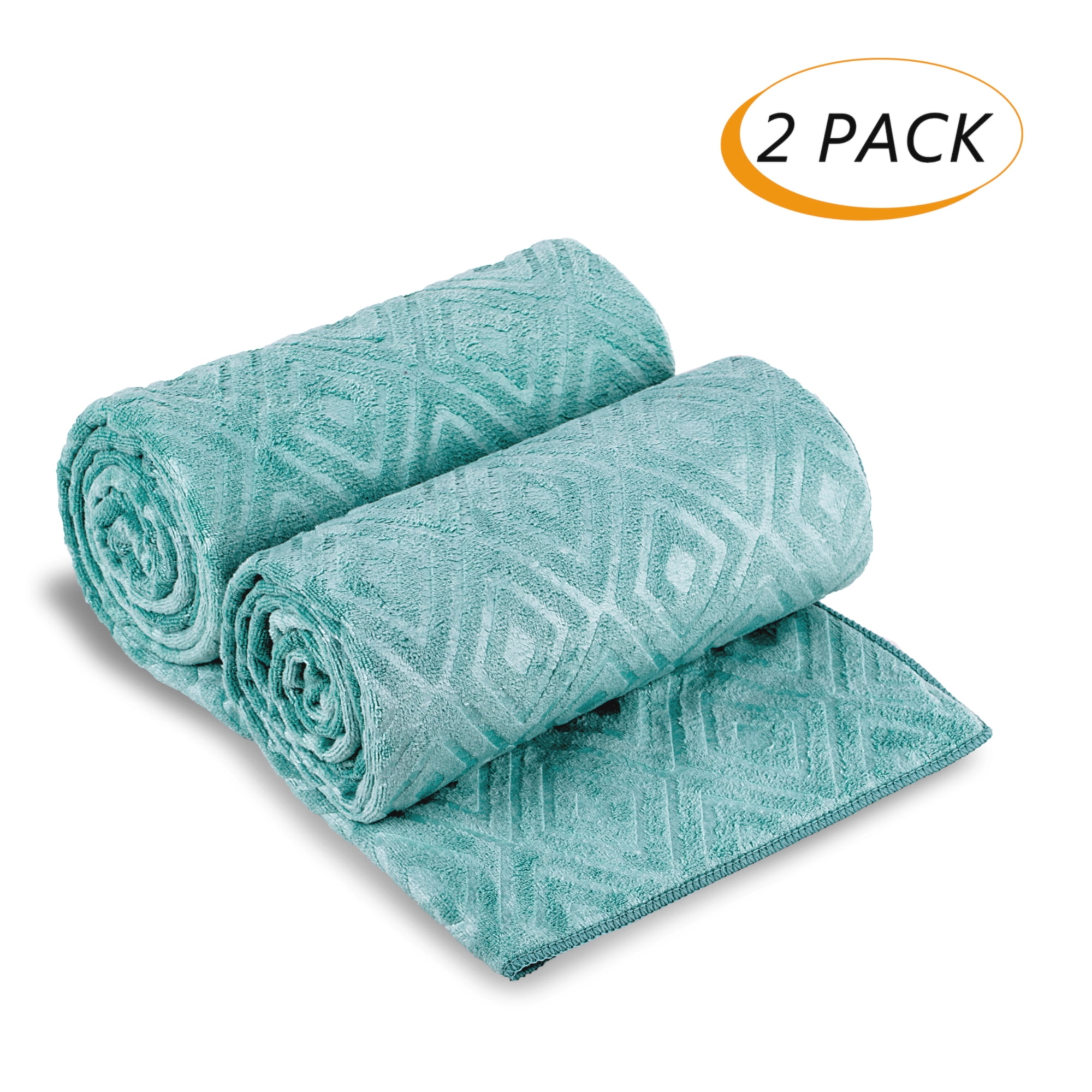 Solid Microfiber Bath Towel Set,2 Pieces 30" x 60"