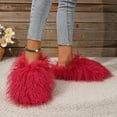 thumbnail image 4 of Women's Curly Furry Slippers, Indoor Thermal Cozy Fuzzy Shoes, Warm Bedroom Floor Plush Slippers With Non-slip Sole, 4 of 8