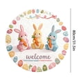 thumbnail image 2 of Tapis de Bienvenue Lapin de Pâques Rond Absorbant Durable Intérieur Extérieur Décoratif pour les Fêtes, 2 of 6