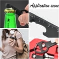 thumbnail image 2 of 1 bag 4Pcs 2 Color 3cr13 Stainless Steel Bottle Opener with 1Pcs Velvet Cloth Drawstring Bags Mixed Color Tool: 76x28x4.5mm 2pcs/color, 2 of 2