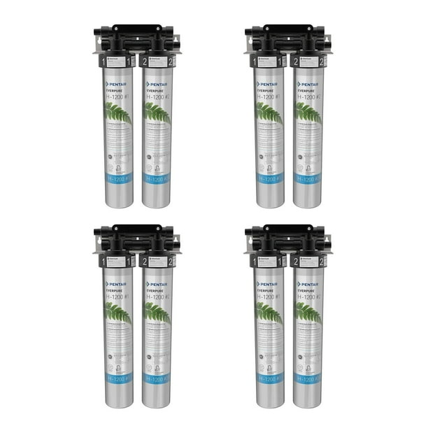Pentair Everpure H1200 Undersink Drinking Water Dual Filter System (4