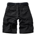 thumbnail image 2 of Mens Cargo Shorts, Relaxed Fit Cotton Casual Work Shorts with 8 Pockets, 11-inch Inseam,Black Size 36, 2 of 7