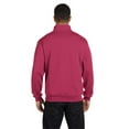 thumbnail image 3 of 995M Jerzees NuBlend Quarter-Zip Cadet Sweatshirt Vintage Heather Red 3XL, 3 of 3