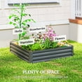 thumbnail image 4 of 4' x 4' x 1' Raised Garden Bed Galvanized Steel Planter Box Light Grey, 4 of 10