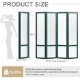 thumbnail image 2 of Acrylic Room Divider, 4-Panel Freestanding Partition Screen, Frosted Translucent Privacy Panel - Lightweight Modern Divider for Home Office Studio (Dark Green, 4 Panels), 2 of 18