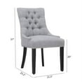 thumbnail image 4 of Costaelm Modern Upholstered Wingback Dining Chair, Gray (Set of 1), 4 of 12