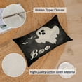 thumbnail image 3 of Halloween Pillow Covers 12x20 Set of 4 Trick or Treat Decorative Throw Pillows Cover Black Ghost Spider Web Pumpkin Pillow Cases Home Outdoor Sofa Couch Cushion Covers for Halloween Decor (12 by 20), 3 of 6