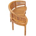 thumbnail image 4 of Teak Wood Peanut Heavy Duty Triple Outdoor Patio and Garden Bench, A-Grade Teak Wood, 4 of 5