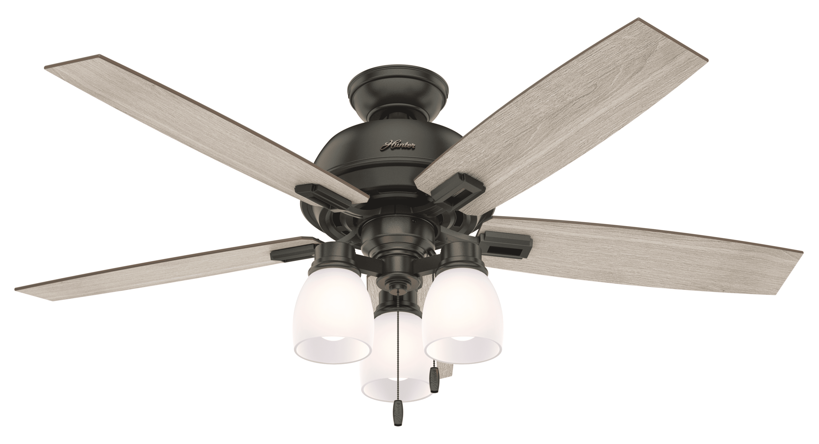 Hunter 52" Donegan Noble Bronze Ceiling Fan with Light Kit ...
