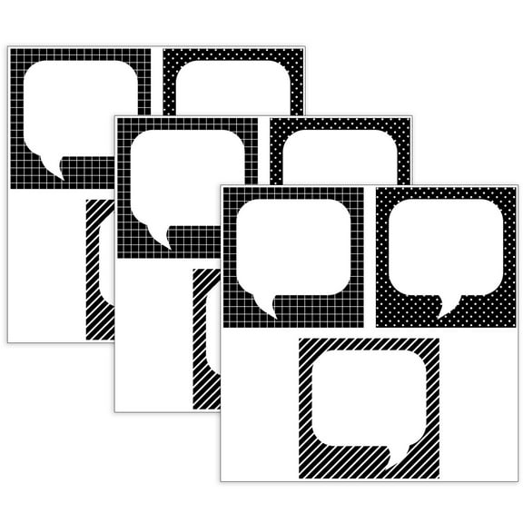 Creative Teaching Press Quote Cards 6 Inch Designer Cut-Outs, 36 Per Pack, 3 Packs