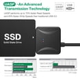 thumbnail image 2 of USB 3.0 to 2.5" 3.5" SATA III HDD SSD Hard Disk Drive Adapter Cable Converter Color:black, 2 of 7