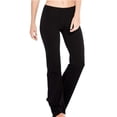 thumbnail image 1 of Houmous S-XXXL 29''31''33''35'' Entrepierna Pantalones de algodón con corte de bota para mujer Bolsillo interior (alto-35 Entrepierna-Negro XXL), 1 of 5