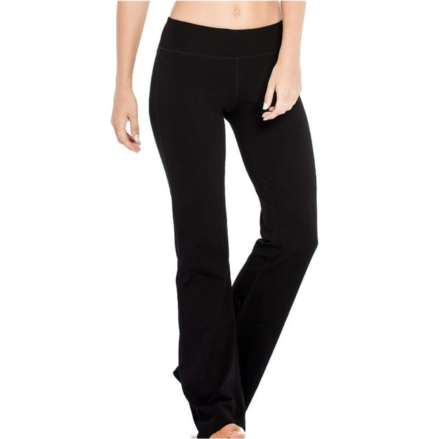 Houmous S-XXXL 29''31''33''35'' Entrepierna Pantalones de algodón con corte de bota para mujer Bolsillo interior (alto-35 Entrepierna-Negro XXL)