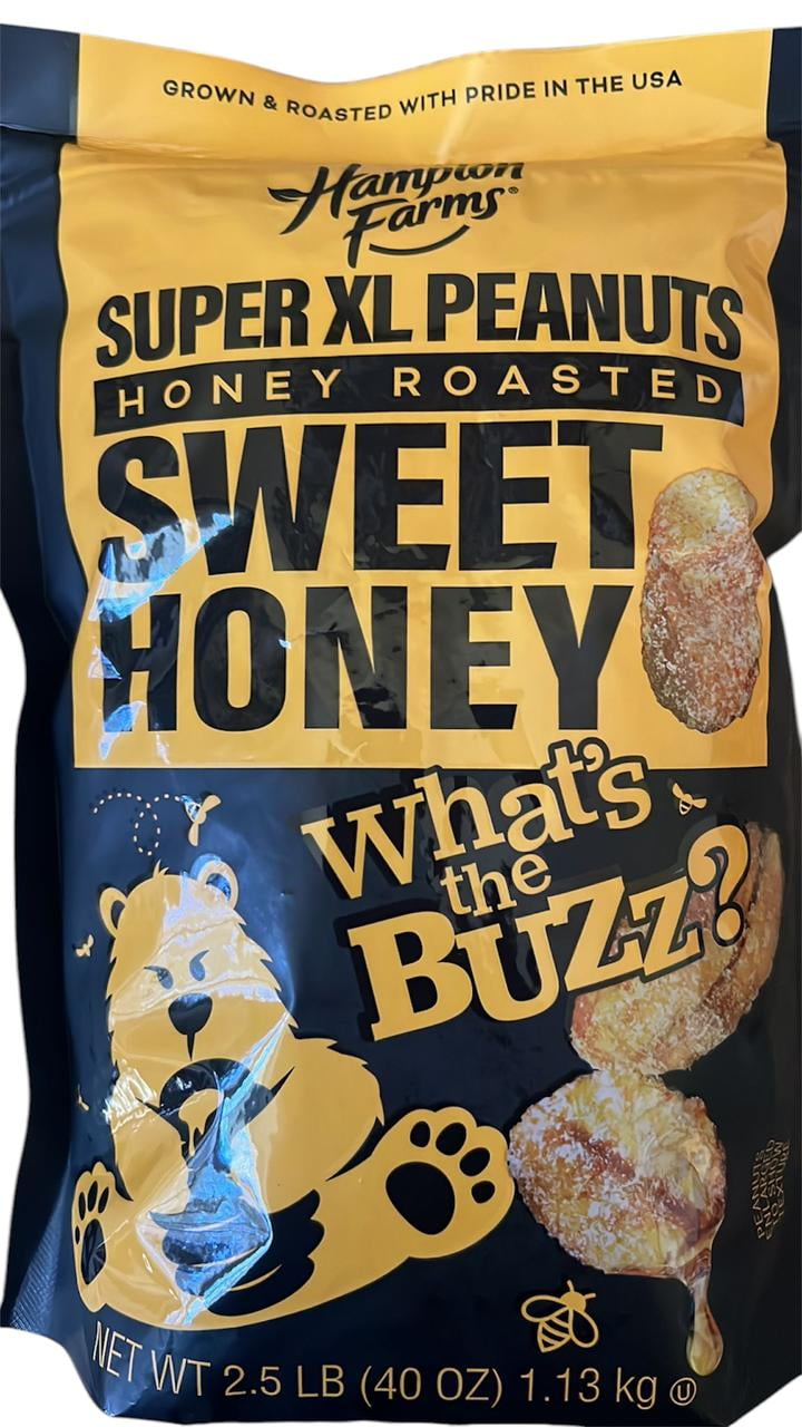HONEY ROASTED SWEET HONEY SUPER XL PEANUTS-Hampton Farms