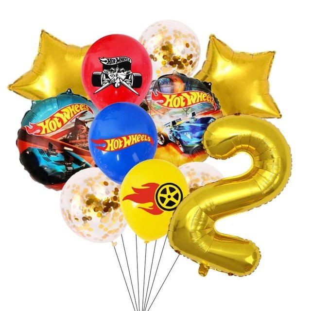 Hot Wheels-decoración para fiesta de cumpleaños de niños, vajilla desechable, platos y globos, mantel, globo, suministros para fiesta de Baby Shower
