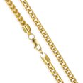thumbnail image 4 of Crucible Jewelry Men's Gold Plated Stainless Steel Rounded Franco Chain Necklace (7mm) - 26", 4 of 5